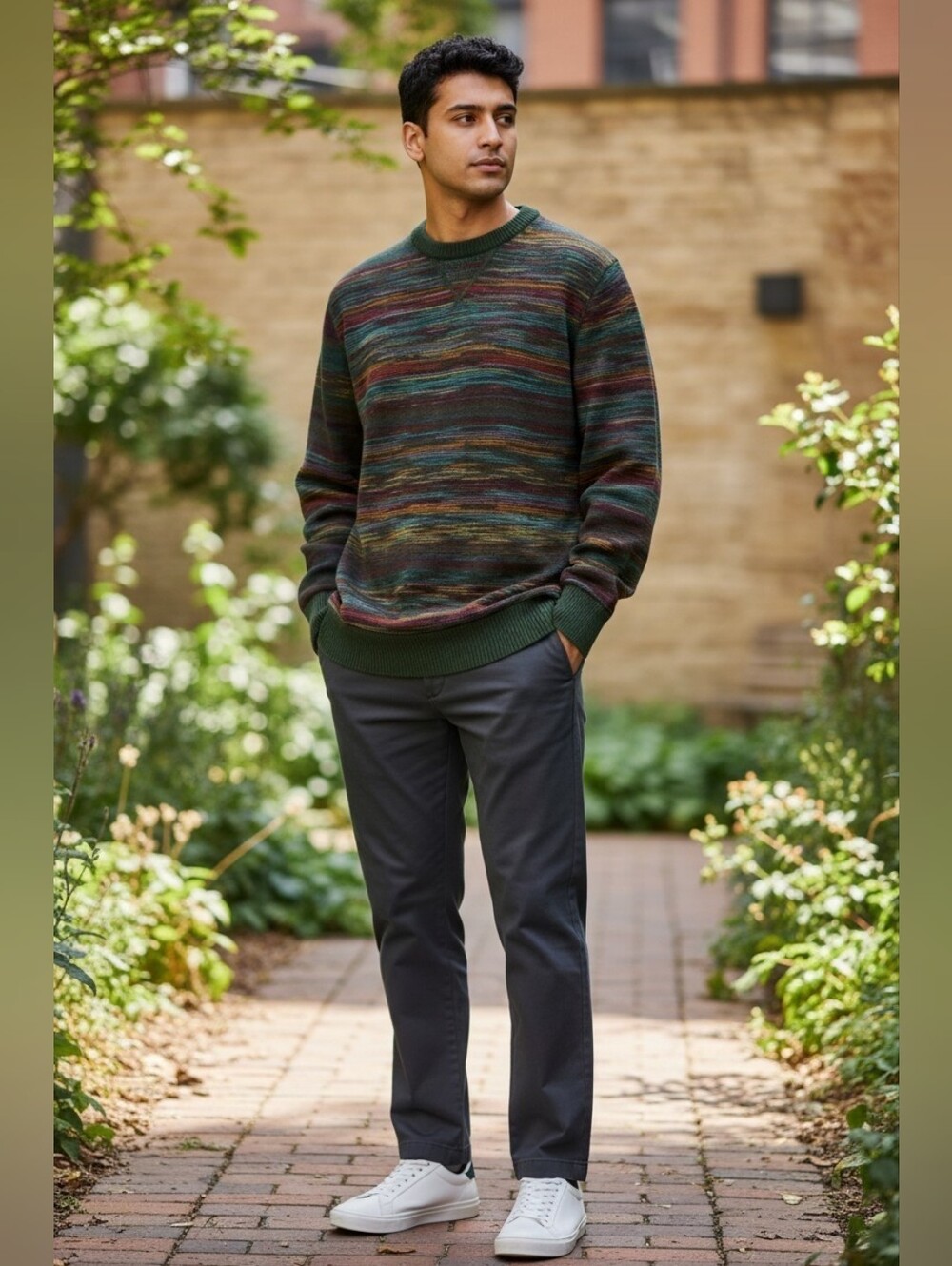 Missoni Space-Dyed Sweater Men's L Pullover Preppy Grunge